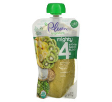Plum Organics Mighty 4 питательная смесь шпинат киви ячмень греческий йогурт 4 унции (113 г)