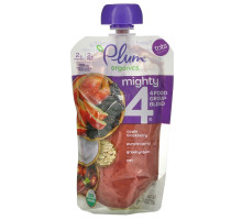 Plum Organics Mighty 4 питательная смесь фиолетовая морковь черника киноа греческий йогурт 4 унции (113 г)