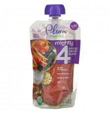 Plum Organics Mighty 4 питательная смесь фиолетовая морковь черника киноа греческий йогурт 4 унции (113 г)