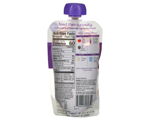 Plum Organics Mighty 4 питательная смесь фиолетовая морковь черника киноа греческий йогурт 4 унции (113 г) Plum Organics Mighty 4 питательная смесь фиолетовая морковь черника киноа греческий йогурт 4 унции (113 г)