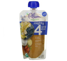 Plum Organics Удивительная смесь из 4 основных питательных продуктов: сладкий картофель черника просо греческий йогурт 4 унции (113 г)