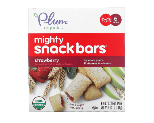 Plum Organics Mighty 4 Essential Nutrition Bar Strawberry with Spinach 6 Bars .67 oz (19 g) Plum Organics Mighty 4 Essential Nutrition Bar Strawberry with Spinach 6 Bars .67 oz (19 g)