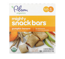 Plum Organics Mighty 4 Essential Nutrition Bar Pumpkin Banana 6 Bars 6-.67 oz (19 g) Each
