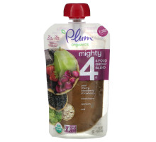 Plum Organics, Might 4, Tots, Essential Nutrition Blend, Spinach, Cherry, Oats, Black Beans, 4 oz (113 g)