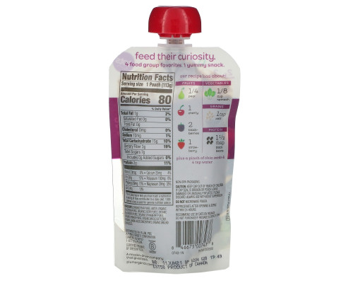Plum Organics, Might 4, Tots, Essential Nutrition Blend, Spinach, Cherry, Oats, Black Beans, 4 oz (113 g) Plum Organics, Might 4, Tots, Essential Nutrition Blend, Spinach, Cherry, Oats, Black Beans, 4 oz (113 g)