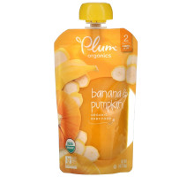 Plum Organics Детское питание этап 2 черника тыква и банан 4 унции (113 г)