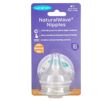 Lansinoh, Соски NaturalWave, медленный ток молока, 2 соски Slow-Flow