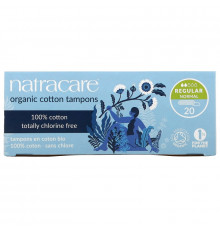 Natracare, Тампоны из органического хлопка, Обыкновенные, 20 тампонов