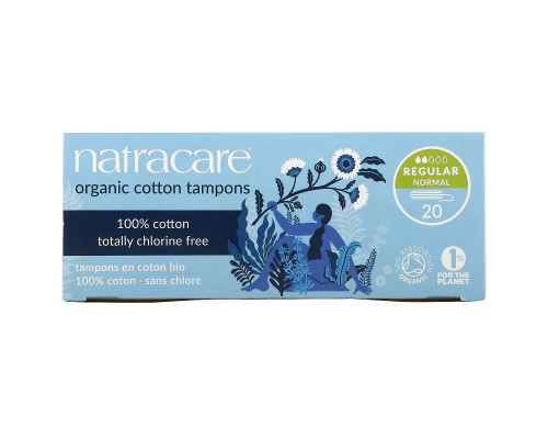 Natracare, Тампоны из органического хлопка, Обыкновенные, 20 тампонов Natracare, Тампоны из органического хлопка, Обыкновенные, 20 тампонов