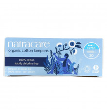Natracare, Органические хлопковые тампоны, супер, 20 тампонов