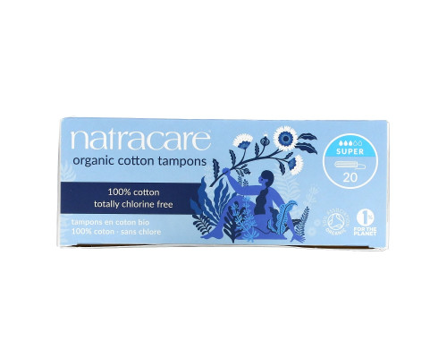 Natracare, Органические хлопковые тампоны, супер, 20 тампонов Natracare, Органические хлопковые тампоны, супер, 20 тампонов