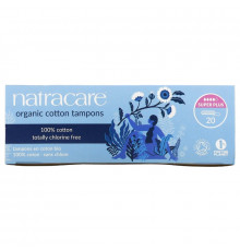 Natracare, Органические хлопковые тампоны, супер плюс, 20 тампонов