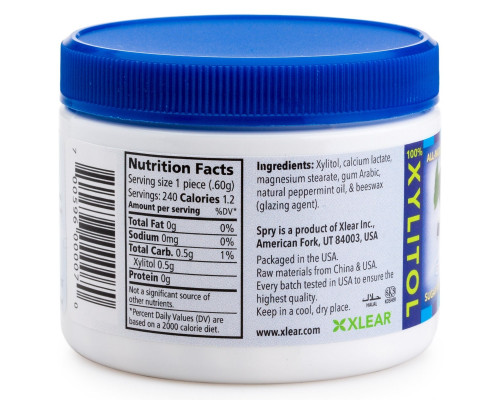 Xlear Inc (Xclear) Spry Power Peppermints Sugar Free 240 Count 144 g
