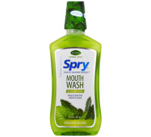 Xlear, Ополаскиватель для рта Spry, лечебный сбор, без спирта, натуральная мята, 473 мл (16 fl oz)