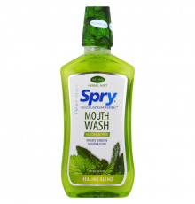 Xlear, Ополаскиватель для рта Spry, лечебный сбор, без спирта, натуральная мята, 473 мл (16 fl oz)