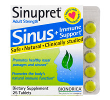 Bionorica Sinupret Синус + Имунная Поддержка Формула для Взрослых 25 таблеток