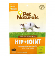 Pet Naturals, поддержка бедер и суставов, для кошек всех размеров, 30 жевательных таблеток, 45 г (1,59 унции)