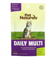 Pet Naturals, Ежедневный мультивитамин, для кошек, 30 жевательных таблеток, 1.32 унции (37.5 г)