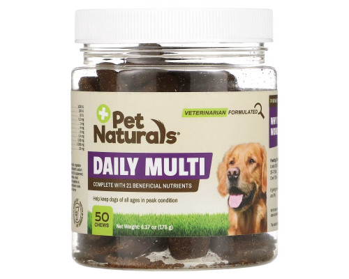 Pet Naturals, Daily Multi, For Dogs, 50 Chews, 6.17 oz (175 g) Pet Naturals, Daily Multi, For Dogs, 50 Chews, 6.17 oz (175 g)