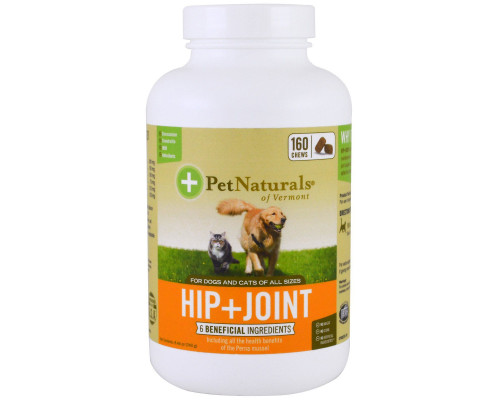 Pet Naturals of Vermont, Мышцы и суставы, для собак и кошек, 160 жевательных таблеток Pet Naturals of Vermont, Мышцы и суставы, для собак и кошек, 160 жевательных таблеток