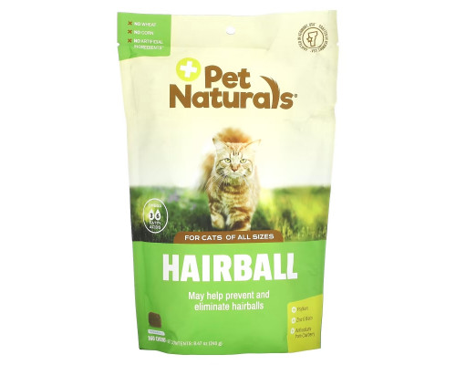 Pet Naturals, Hairball, For Cats, All Sizes, Approx. 160 Chews, 8.47 oz (240 g) Pet Naturals, Hairball, For Cats, All Sizes, Approx. 160 Chews, 8.47 oz (240 g)