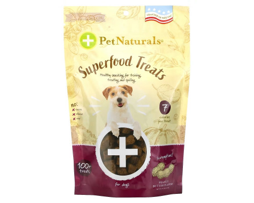 Pet Naturals, Superfood Treats for Dogs, Peanut Butter, 100+ Treats, 7.4 oz (210 g) Pet Naturals, Superfood Treats for Dogs, Peanut Butter, 100+ Treats, 7.4 oz (210 g)