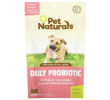 Pet Naturals, ежедневный пробиотик, для собак всех размеров, 60 жевательных таблеток, 72 г (2,55 унции)