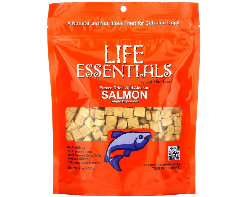 Cat-Man-Doo, Life Essentials, Freeze Dried Wild Alaskan Salmon, For Cats and Dogs, 5 oz (142 g) Cat-Man-Doo, Life Essentials, Freeze Dried Wild Alaskan Salmon, For Cats and Dogs, 5 oz (142 g)