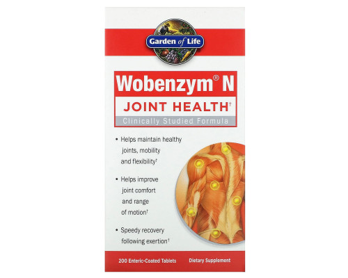 Wobenzym Вобэнзим N Здоровые суставы 200 таблеток с энтеросолюбильным покрытием Wobenzym Вобэнзим N Здоровые суставы 200 таблеток с энтеросолюбильным покрытием