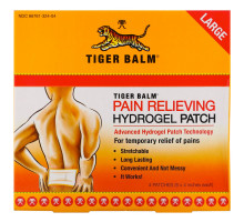 Tiger Balm, Обезболивающий пластырь, большой размер, 4 шт. (8 x 4 дюймов шт.)