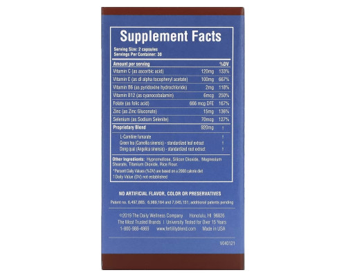 Daily Wellness Company Смесь для мужской фертильности 60 капсул Daily Wellness Company Смесь для мужской фертильности 60 капсул