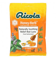 От гриппа и простуды Ricola, Натуральный мед из трав, 24 капли