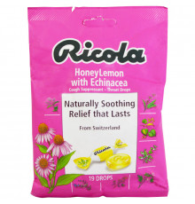 Ricola, HoneyLemon, средство от кашля с эхинацеей, 19 драже