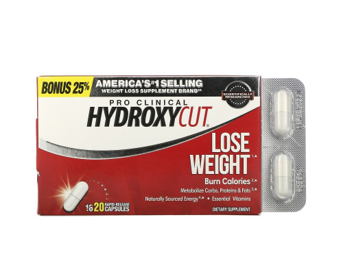 Hydroxycut, Pro Clinical Hydroxycut, Lose Weight, 20 Rapid-Release Capsules Hydroxycut, Pro Clinical Hydroxycut, Lose Weight, 20 Rapid-Release Capsules