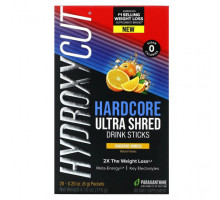 Для похудения и контроля веса Hydroxycut, Hardcore Ultra Shed, напиток в стиках, мандарин и мимоза, 20 пакетиков по 6 г (0,2 унции)