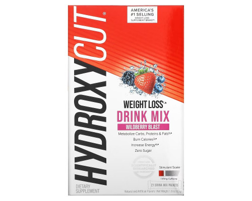 Hydroxycut, Weight Loss Drink Mix, Wildberry Blast, 21 Packets, 1.9 oz (53 g) Hydroxycut, Weight Loss Drink Mix, Wildberry Blast, 21 Packets, 1.9 oz (53 g)