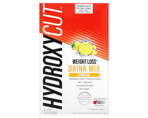 Hydroxycut, Weight Loss Drink Mix, Lemonade, 21 Packets, 2.2 oz (63 g) Hydroxycut, Weight Loss Drink Mix, Lemonade, 21 Packets, 2.2 oz (63 g)