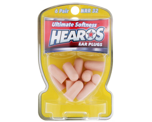 Hearos, Ear Plugs, Ultimate Softness Series, High Protection NRR 32, 6 Pair Hearos, Ear Plugs, Ultimate Softness Series, High Protection NRR 32, 6 Pair