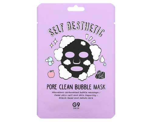 G9skin, Self Aesthetic, маска с пузырьками для очистки пор, 5 шт. по 23 мл (0,78 жидк. унции) G9skin, Self Aesthetic, маска с пузырьками для очистки пор, 5 шт. по 23 мл (0,78 жидк. унции)
