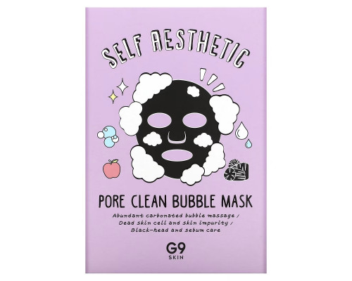 G9skin, Self Aesthetic, маска с пузырьками для очистки пор, 5 шт. по 23 мл (0,78 жидк. унции) G9skin, Self Aesthetic, маска с пузырьками для очистки пор, 5 шт. по 23 мл (0,78 жидк. унции)