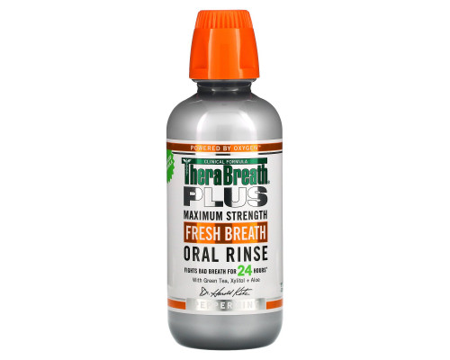 TheraBreath Plus Maximum Strength Fresh Breath Oral Rinse 16 fl oz (473 ml)