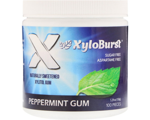 Xyloburst Xylitol Chewing Gum Peppermint 100 Pieces Xyloburst Xylitol Chewing Gum Peppermint 100 Pieces