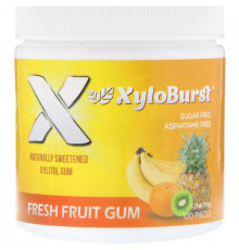 Xyloburst Жевательная резинка с ксилитолом фруктовый вкус 529 унции (150 г) 100 штук.