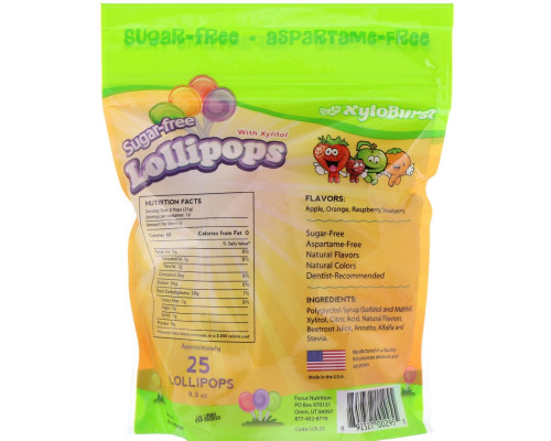 Xyloburst Lollipops Mixed Flavors 25ct bag Xyloburst Lollipops Mixed Flavors 25ct bag