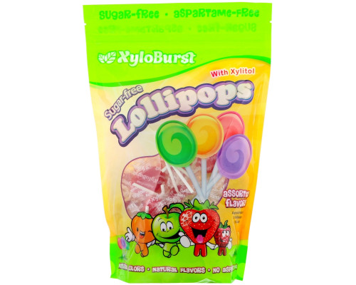 Xyloburst Lollipops Mixed Flavors 50ct bag Xyloburst Lollipops Mixed Flavors 50ct bag