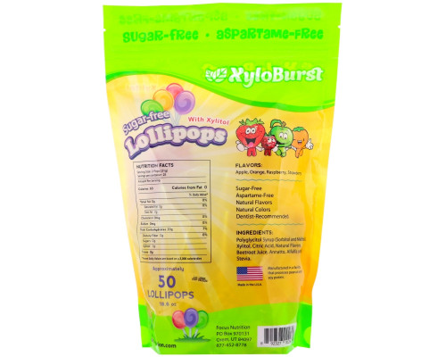 Xyloburst Lollipops Mixed Flavors 50ct bag Xyloburst Lollipops Mixed Flavors 50ct bag