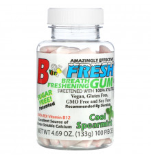 B-Fresh Inc. Breath Freshening Gum Cool Spearmint 100 Pieces
