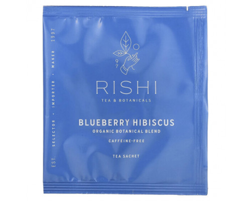 Травяные сборы и чаи Rishi Tea, органический чай с растительной смесью, гибискус и черника, без кофеина, 15 пакетиков, 48 г (1,69 унции) Травяные сборы и чаи Rishi Tea, органический чай с растительной смесью, гибискус и черника, без кофеина, 15 пакетиков, 48 г (1,69 унции)
