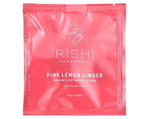 Травяные сборы и чаи Rishi Tea, Органическая растительная смесь, розовый лимон и имбирь, без кофеина, 15 пакетиков, 45 г (1,58 унции) Травяные сборы и чаи Rishi Tea, Органическая растительная смесь, розовый лимон и имбирь, без кофеина, 15 пакетиков, 45 г (1,58 унции)