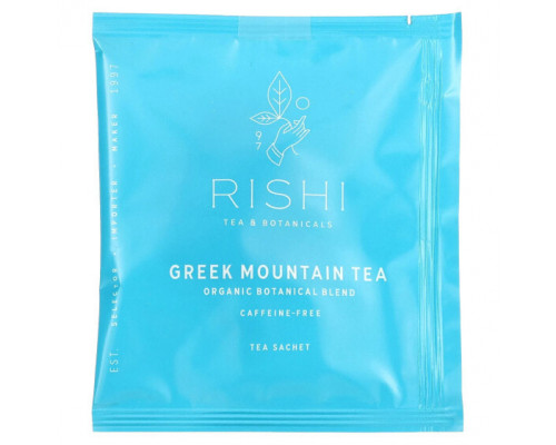 Травяные сборы и чаи Rishi Tea, Греческий горный чай, без кофеина, 15 пакетиков, 39 г (1,37 унции) Травяные сборы и чаи Rishi Tea, Греческий горный чай, без кофеина, 15 пакетиков, 39 г (1,37 унции)